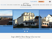Tablet Screenshot of hotel-beaurivage-lucsurmer.fr